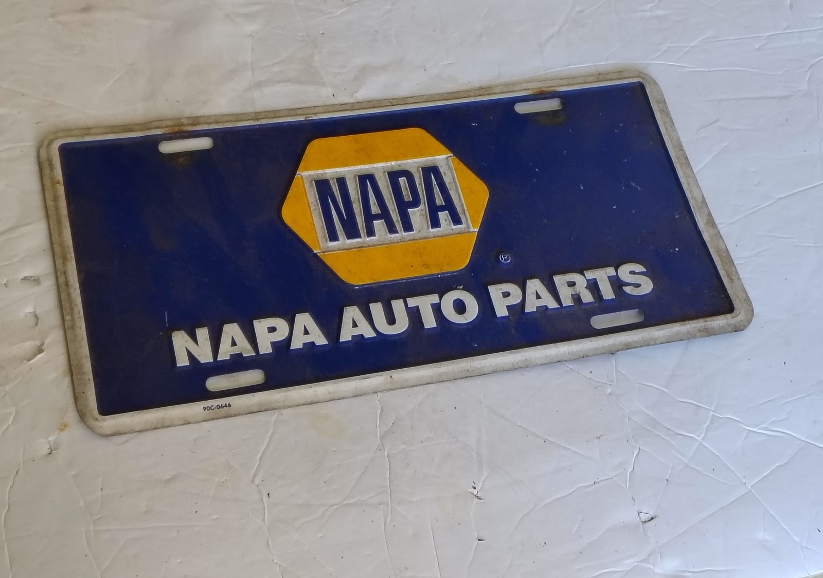vintage napa auto parts license plate booster novelty advertising