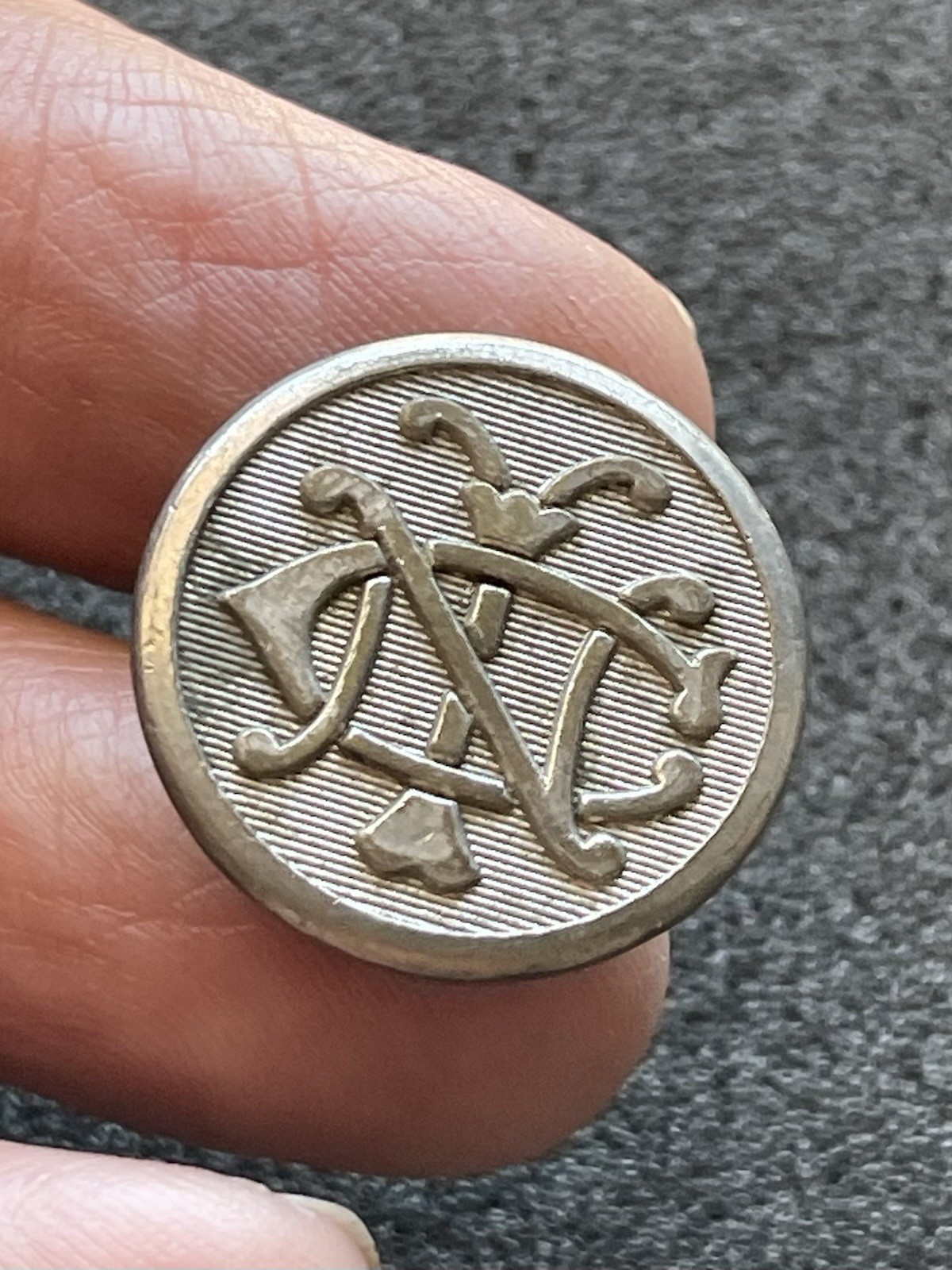 Rare Antique New York Central RR Earliest Die Button - C.V. Smith - #TM2470