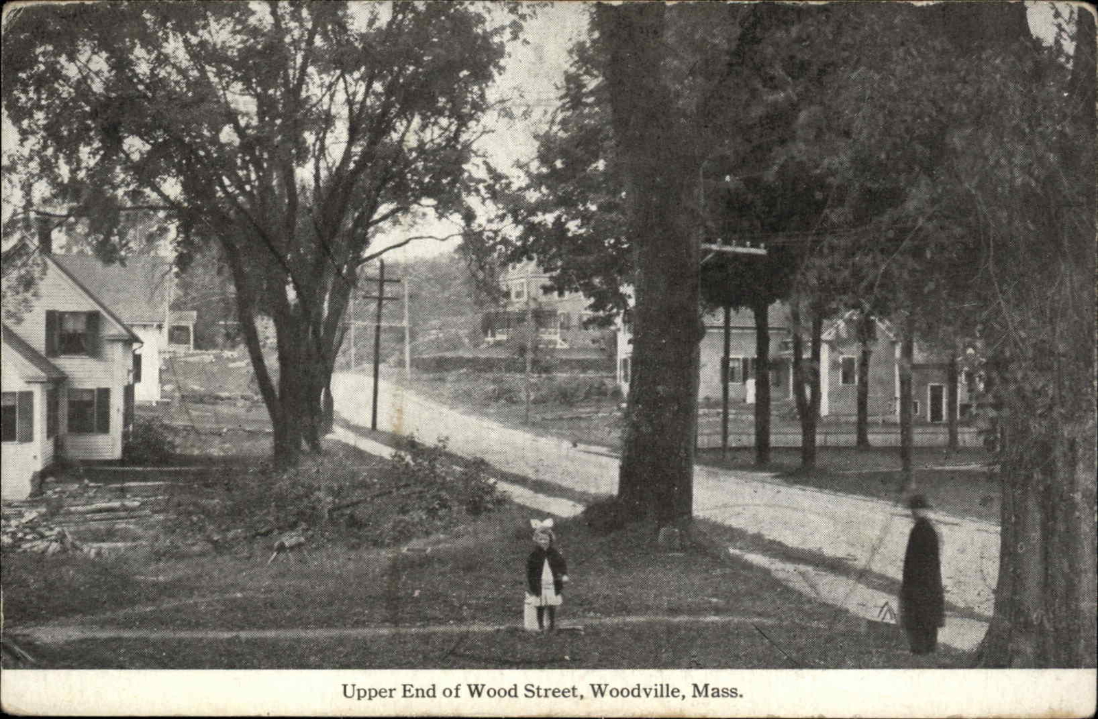Woodville Hopkinton Massachusetts MA Wood St. c1910 Postcard