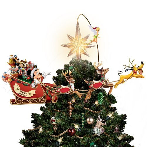The Bradford Exchange Disney's Timeless Holiday Treasures Rotating Tree Topper