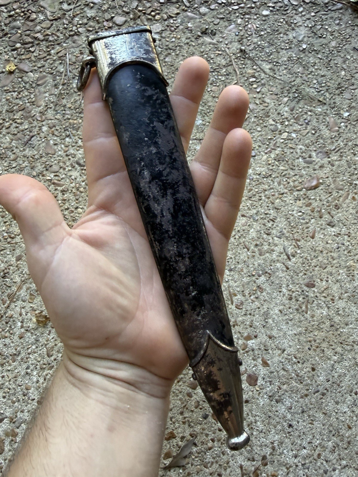 Original German WW2 Dress Dagger Scabbard Black Painted