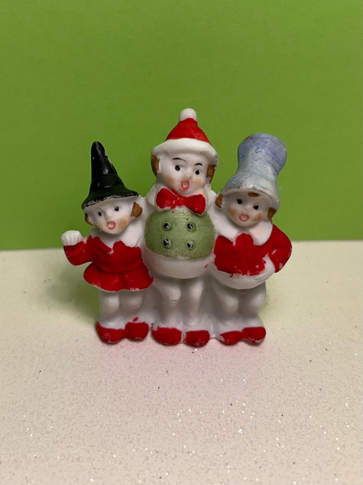 Antique German Miniature Bisque Figurine Carolers