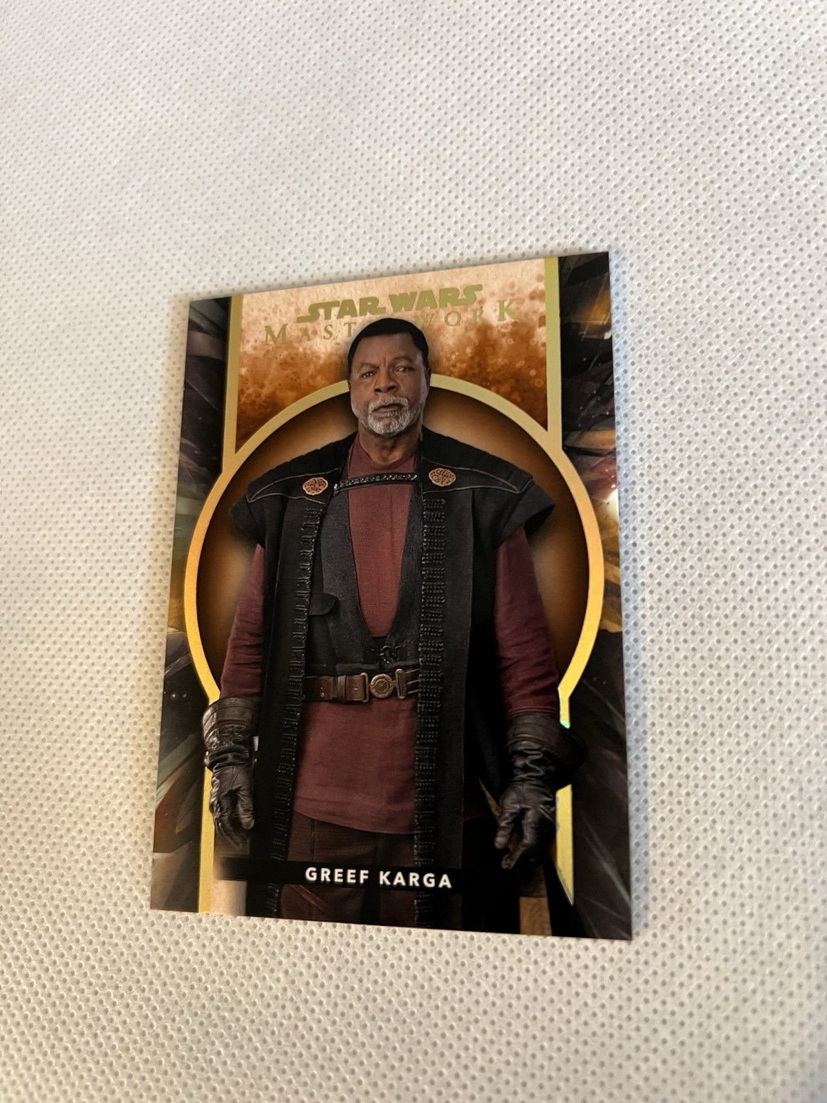 2022 Topps Star Wars Masterwork Greef Karga Orange /10 Mandalorian Sp Parallel