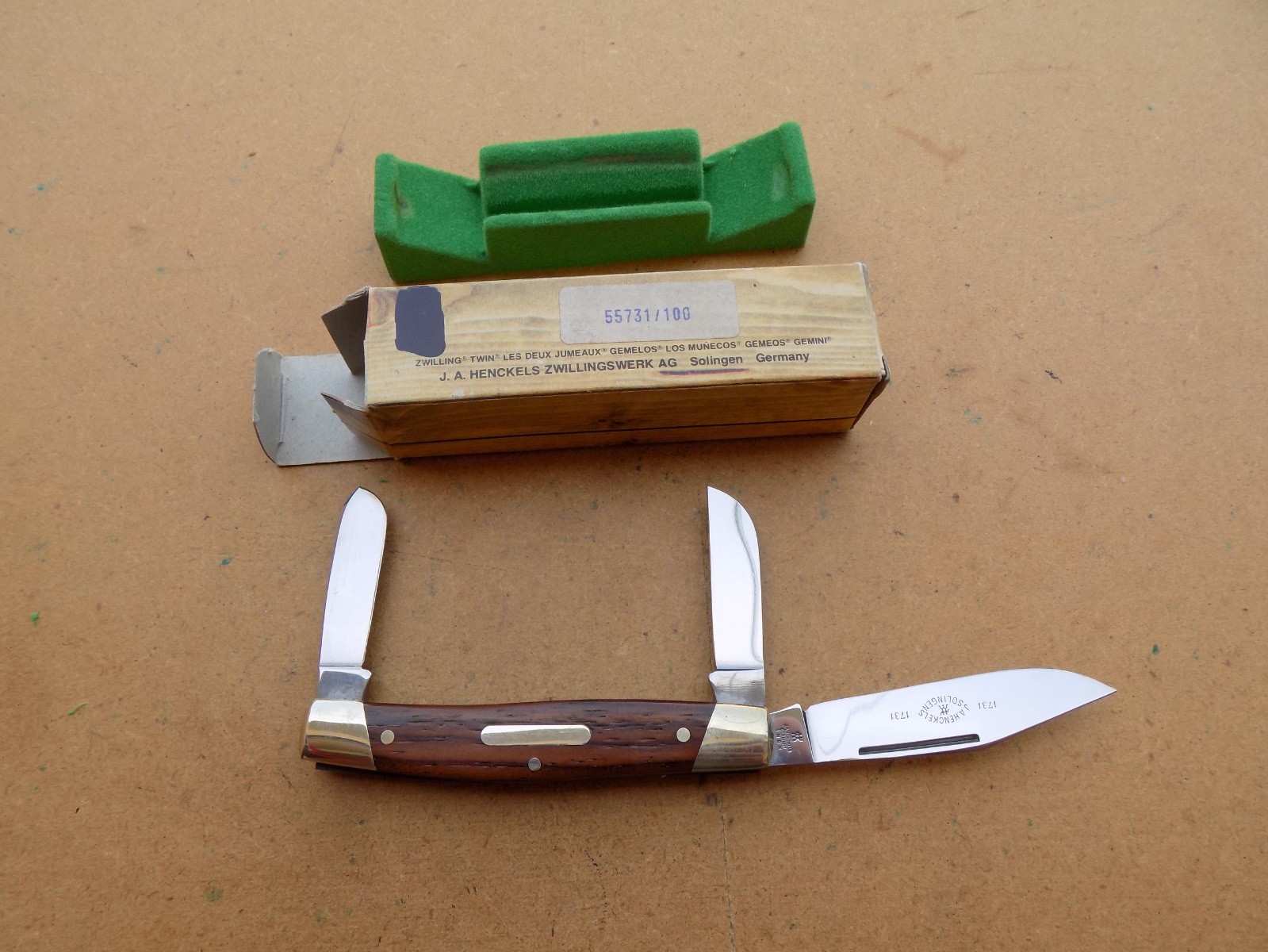 Vintage J.A. Henckels 1731 Stockman Pocket Knife Made in Solingen Germany