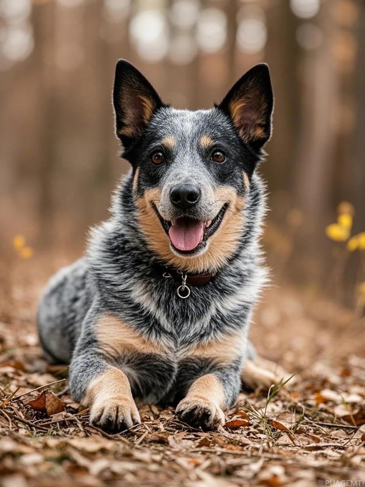 PUAGEMTI Diamond Painting Blue Heeler Australian Cattle Dog 5D Diamond Art DI...