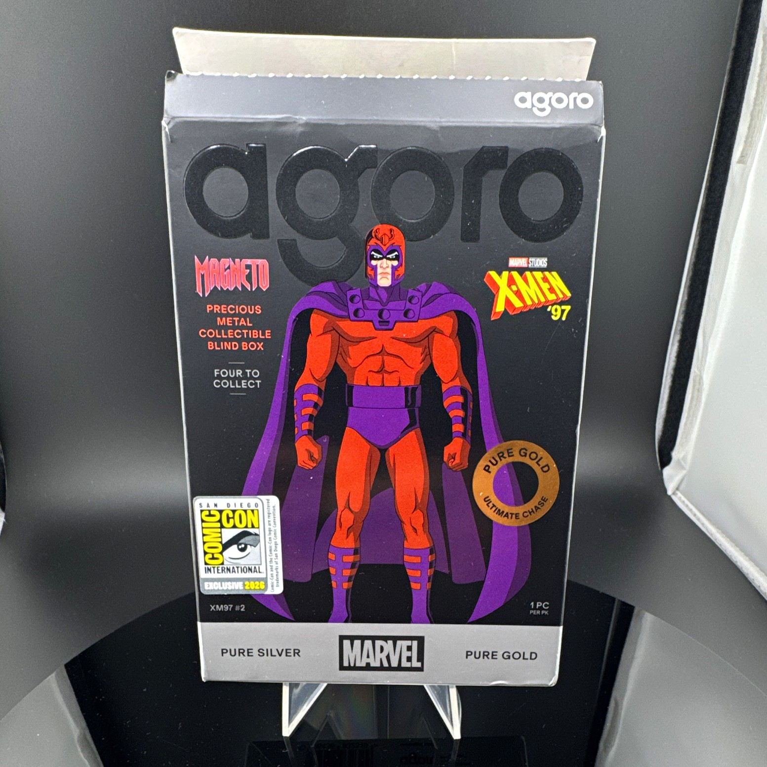 agoro 2026 Marvel X-Men \'97 Magneto XM97 #2 Alt Art Metal SDCC Chase Tier 2