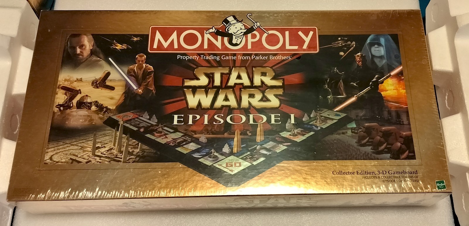 VTG Star Wars Episode 1 Monopoly Collector Edition 3D Game Board New Sealed 1999