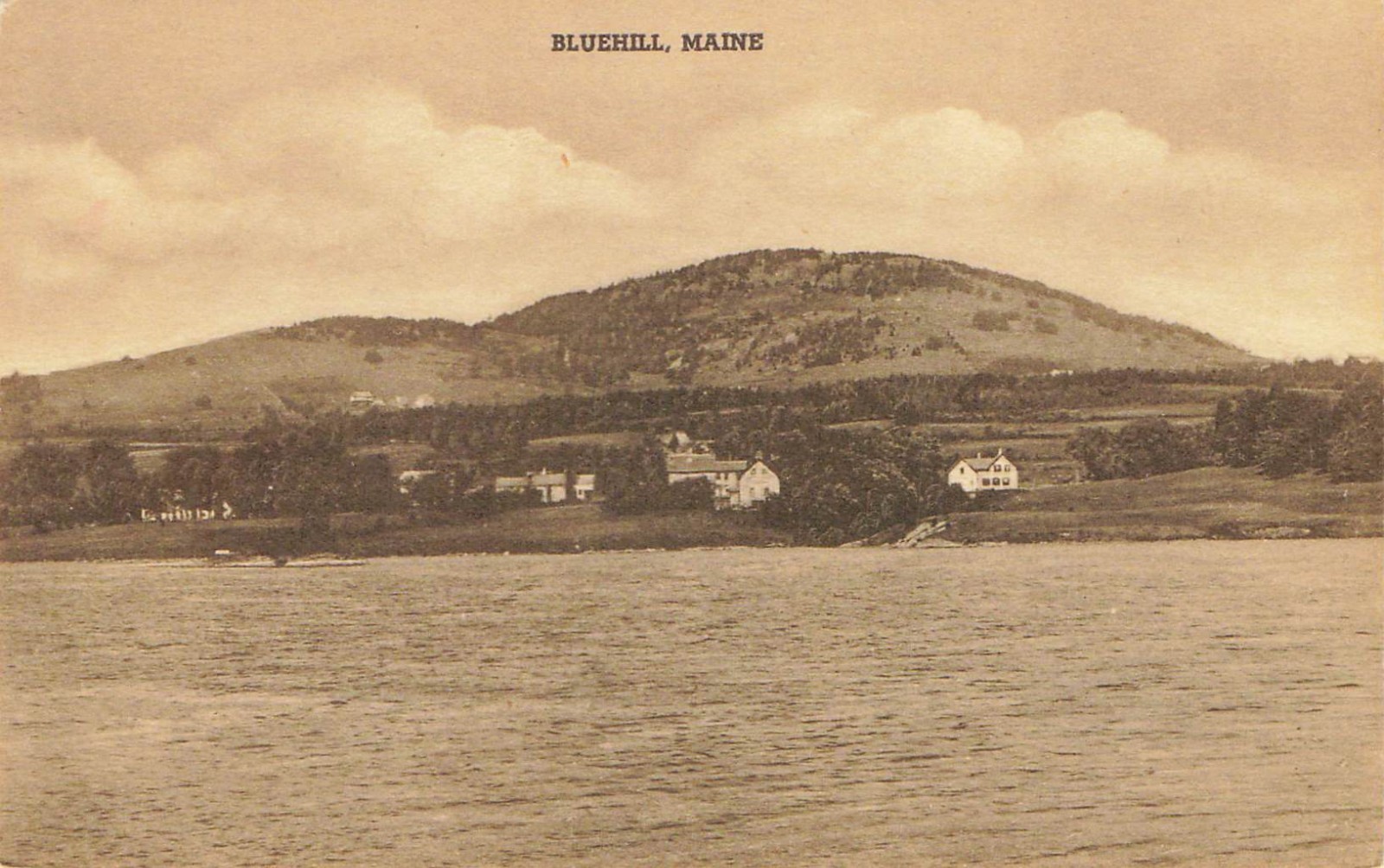 Blue Hill ME Town View Blue Hill Bay Gulf Of Maine Coastal Landscape Postcard