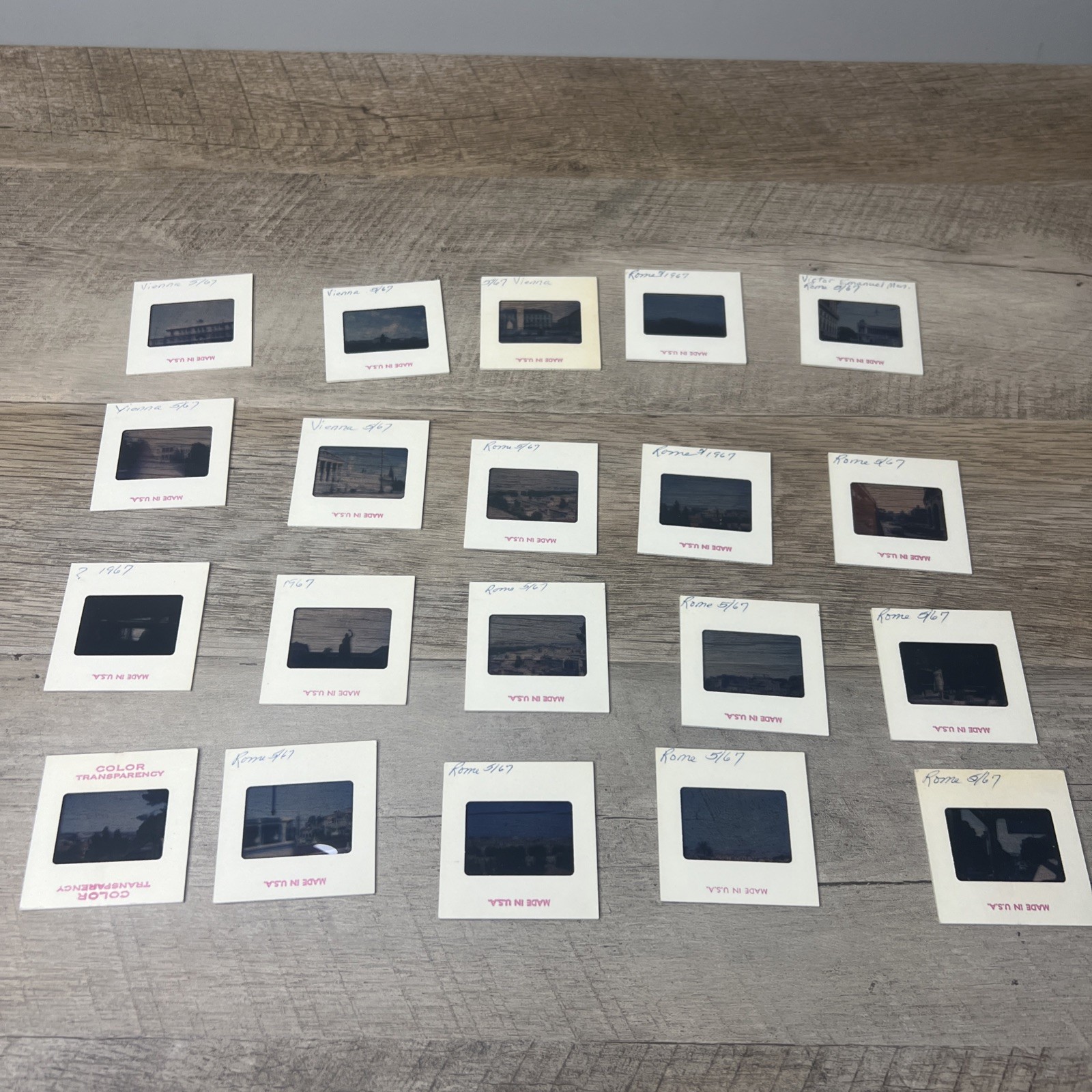 Vintage 35mm Found Photo Slides 1967 Rome Vienna Lot Of 20 Photos Of Old Italy