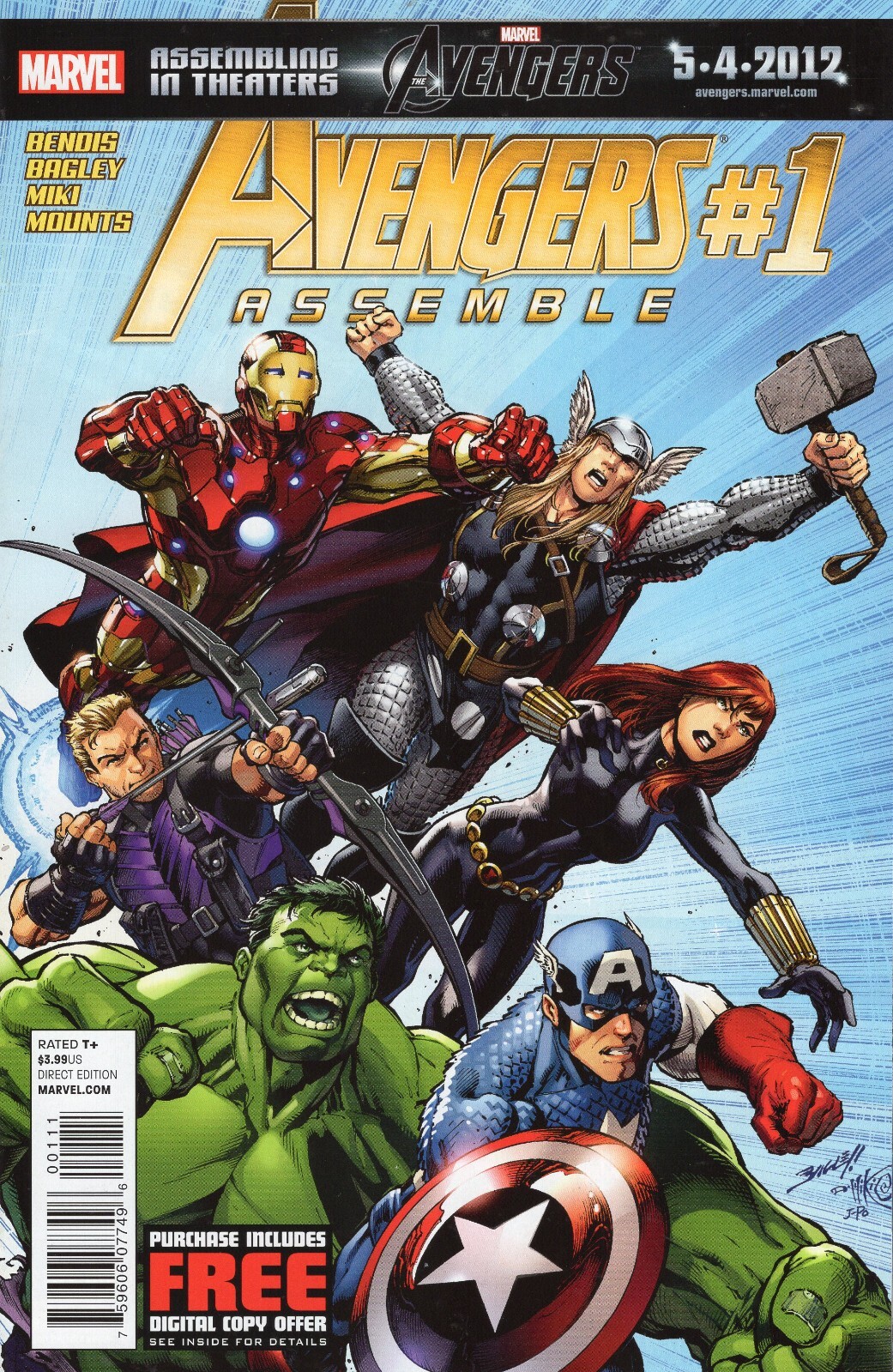 Avengers Assemble #1 Marvel Comics 2012 NM+