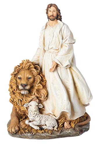 Roman Joseph's Studio Jesus with Lion and Lamb Figurine Renaissance Collection