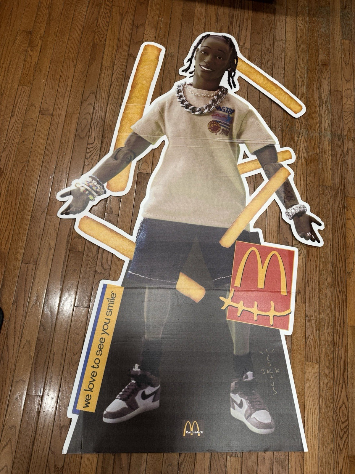 Travis Scott x McDonald\'s Cactus Jack Cutout Poster Merchandise 6-Foot