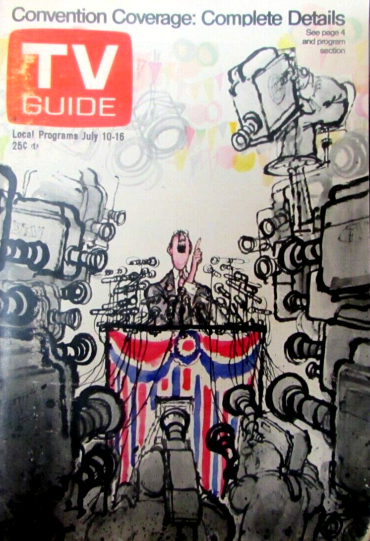 VINTAGE - TV  GUIDE JULY 10  1976  CONVENTION  COVERAGE