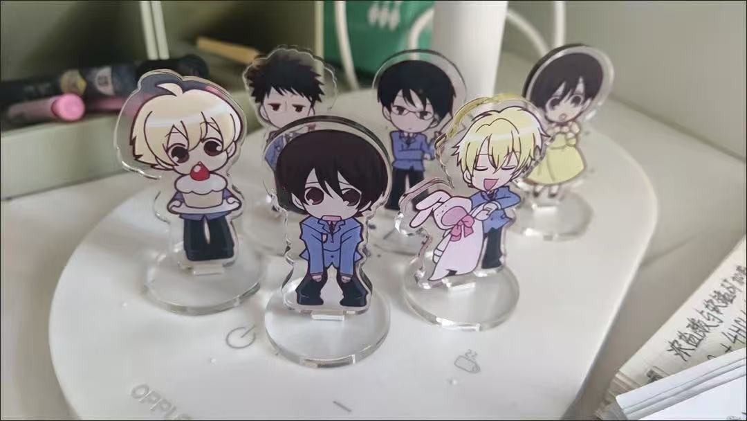 6Pc/Set Ouran High School Host Club Haruhi Fujioka Tamaki Suou 5cm Acrylic Stand
