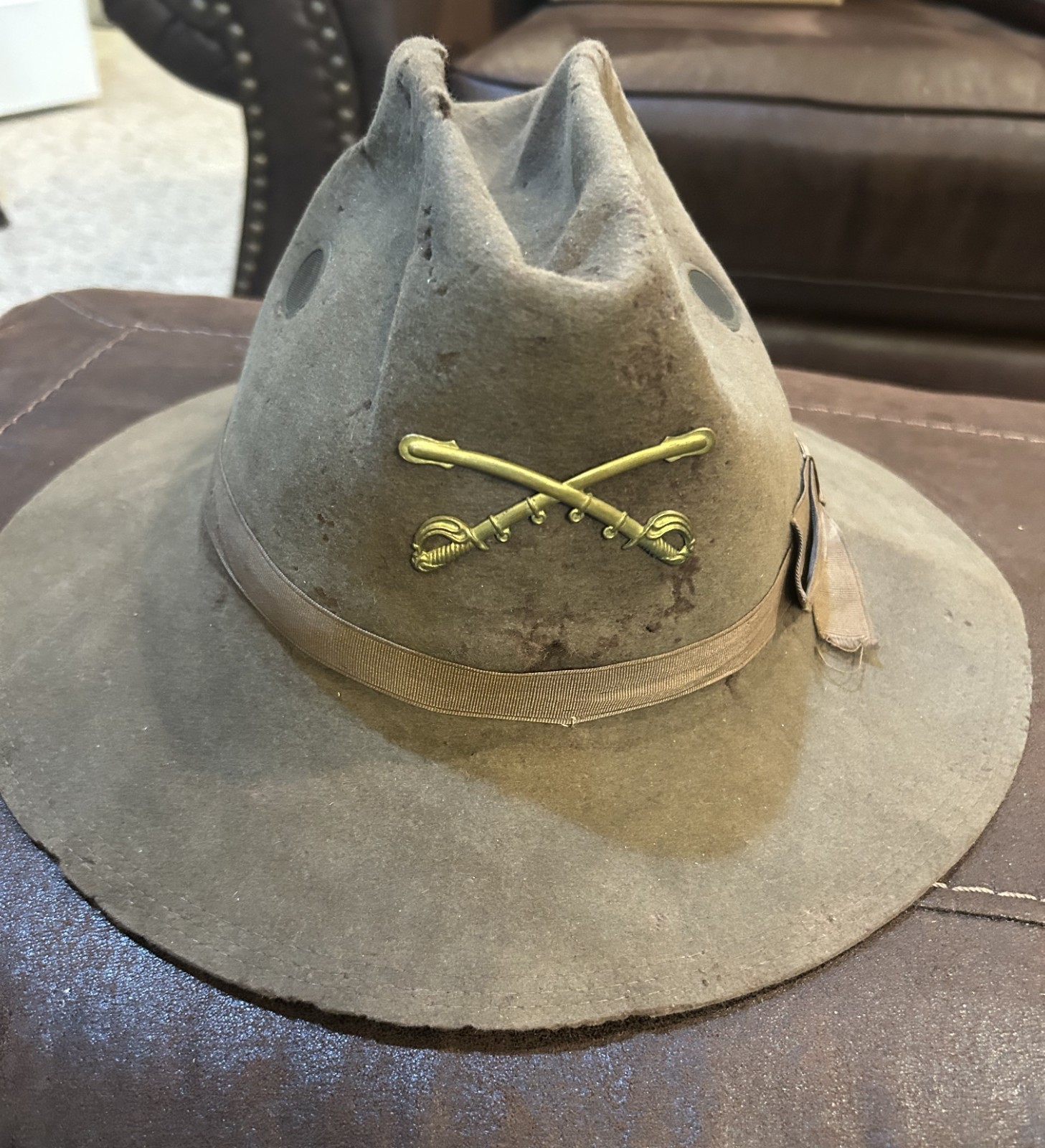Original US Model 1899 Screen Vent Campaign Hat