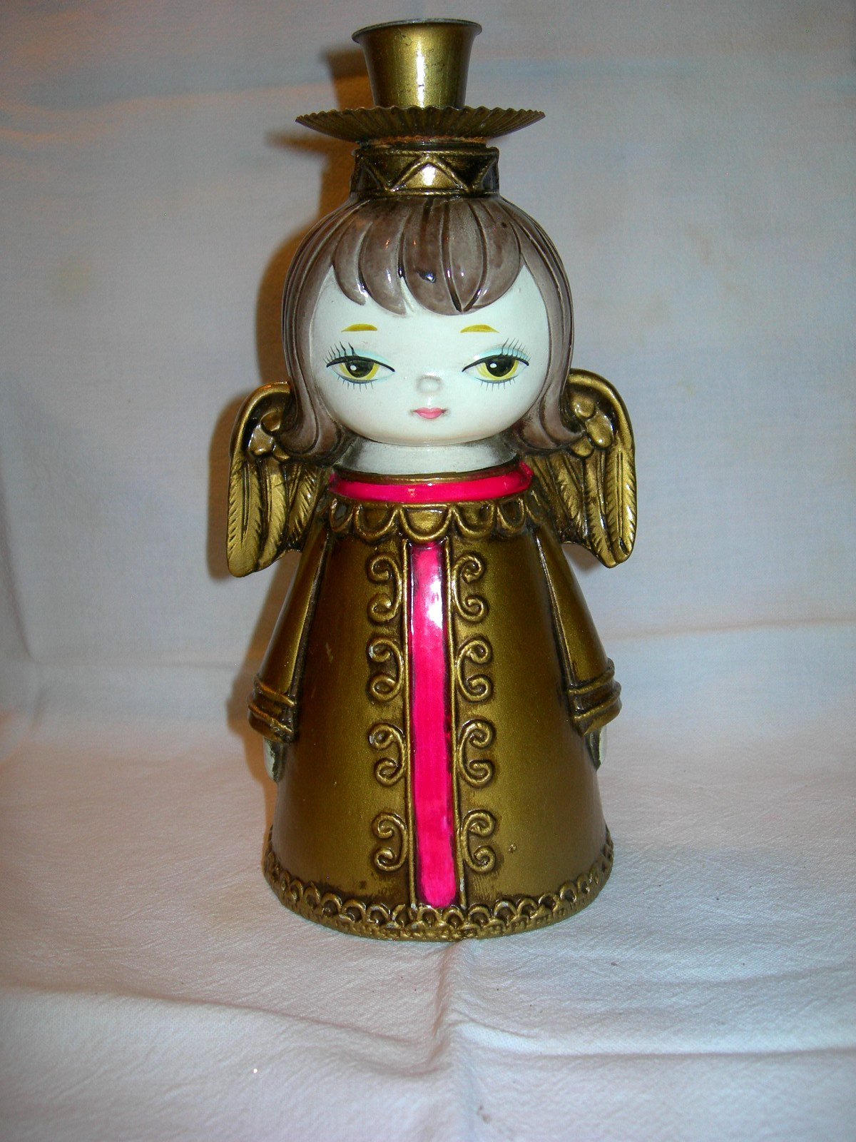 Vintage Dickson Angel Candle Holder Made In Japan 8 7/8\