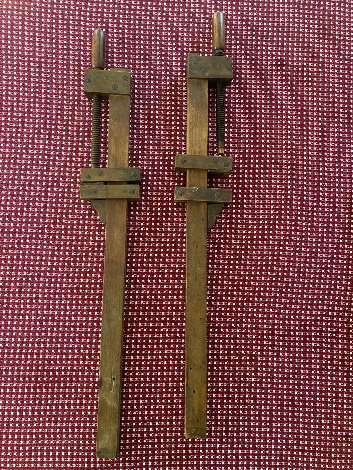 36” Antique Wooden Bar Clamps:Woodworking, Collectibles