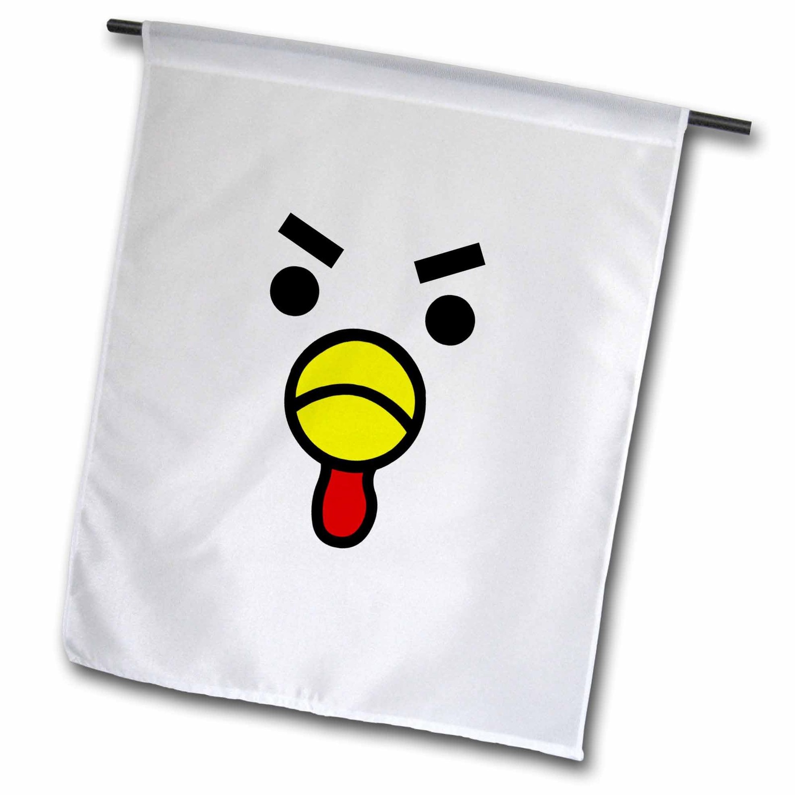 3Drose Fl571352 Cute Angry Chicken Face Garden Flag 18 X 27 Fl_57135_2
