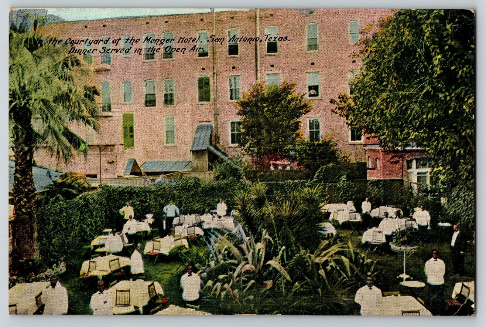 Postcard Courtyard at Menger Hotel - San Antonio Texas - Dahrooge