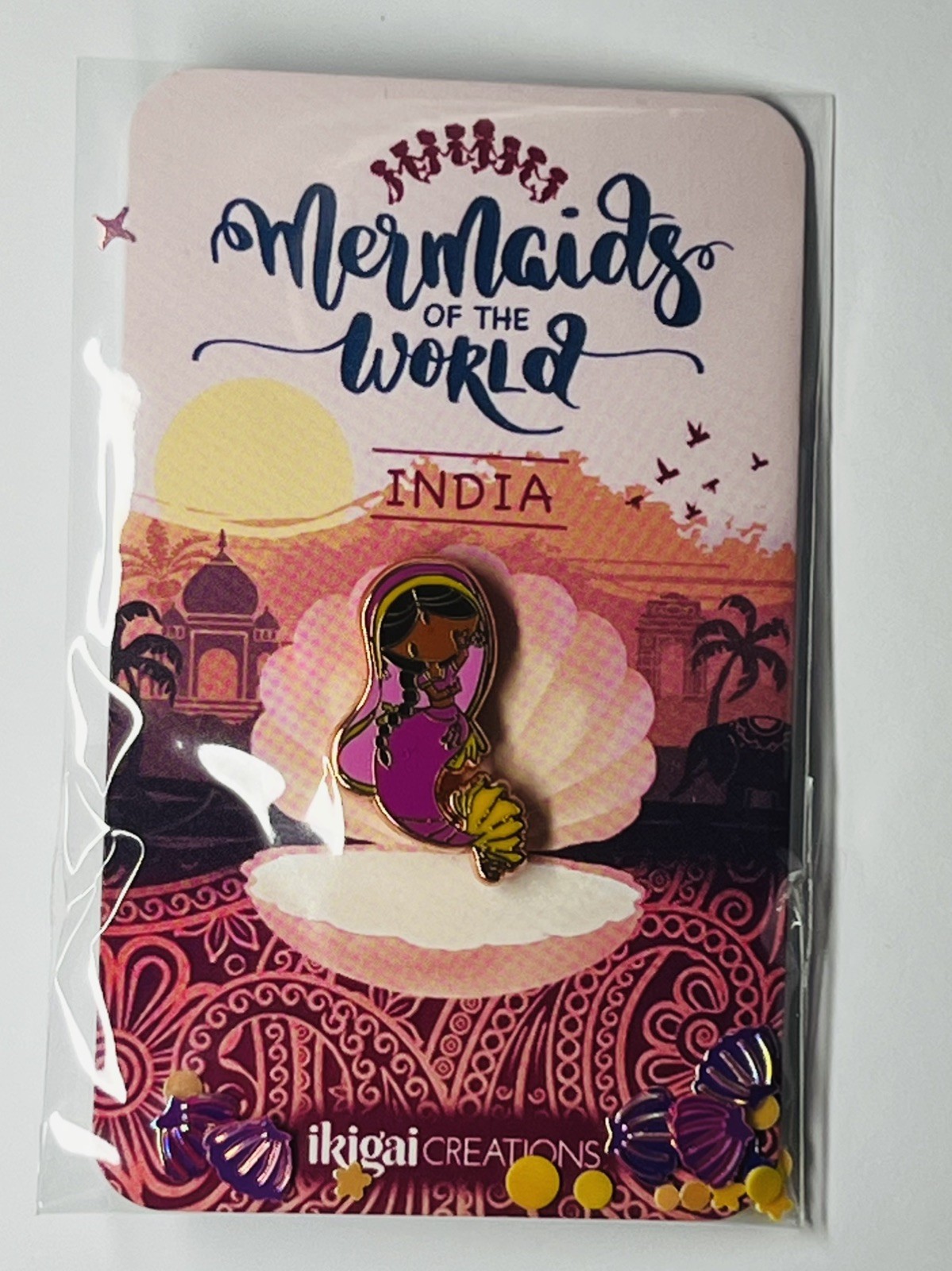 Indian Mermaid Enamel Pin