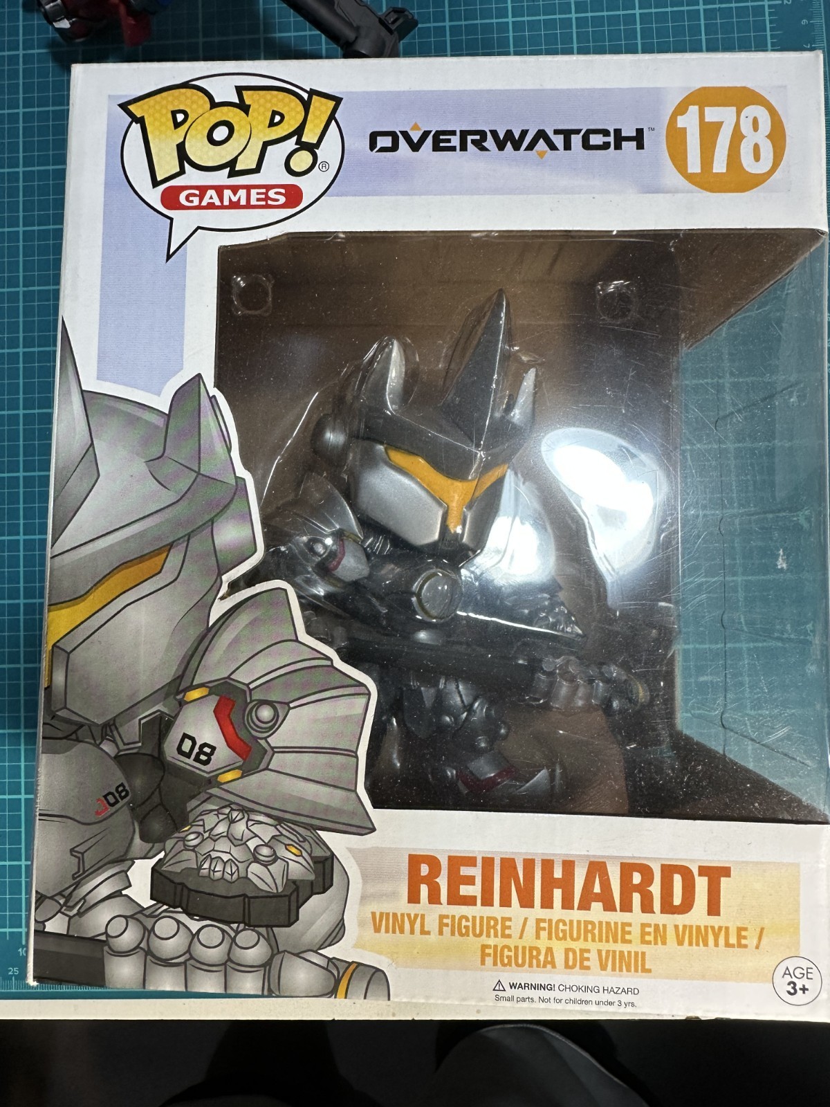 Funko Pop Vinyl Super 6 in: Overwatch - Reinhardt (6 inch) #178 (pre-owned)