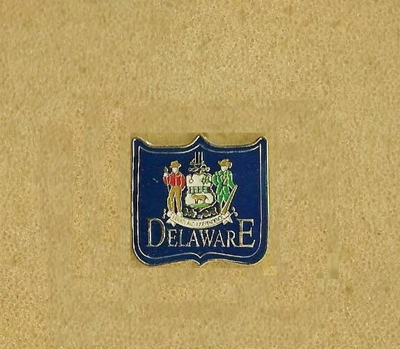 THE STATE OF DELAWARE USA LAPEL PIN OLD-Brand New Sealed Package