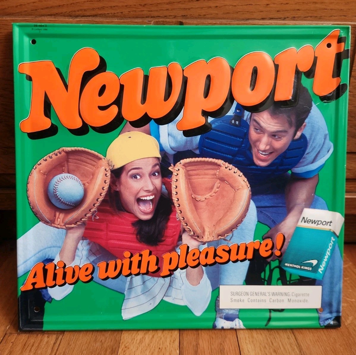 Vintage 1996 Newport Cigarettes Metal Sign Advertisement 