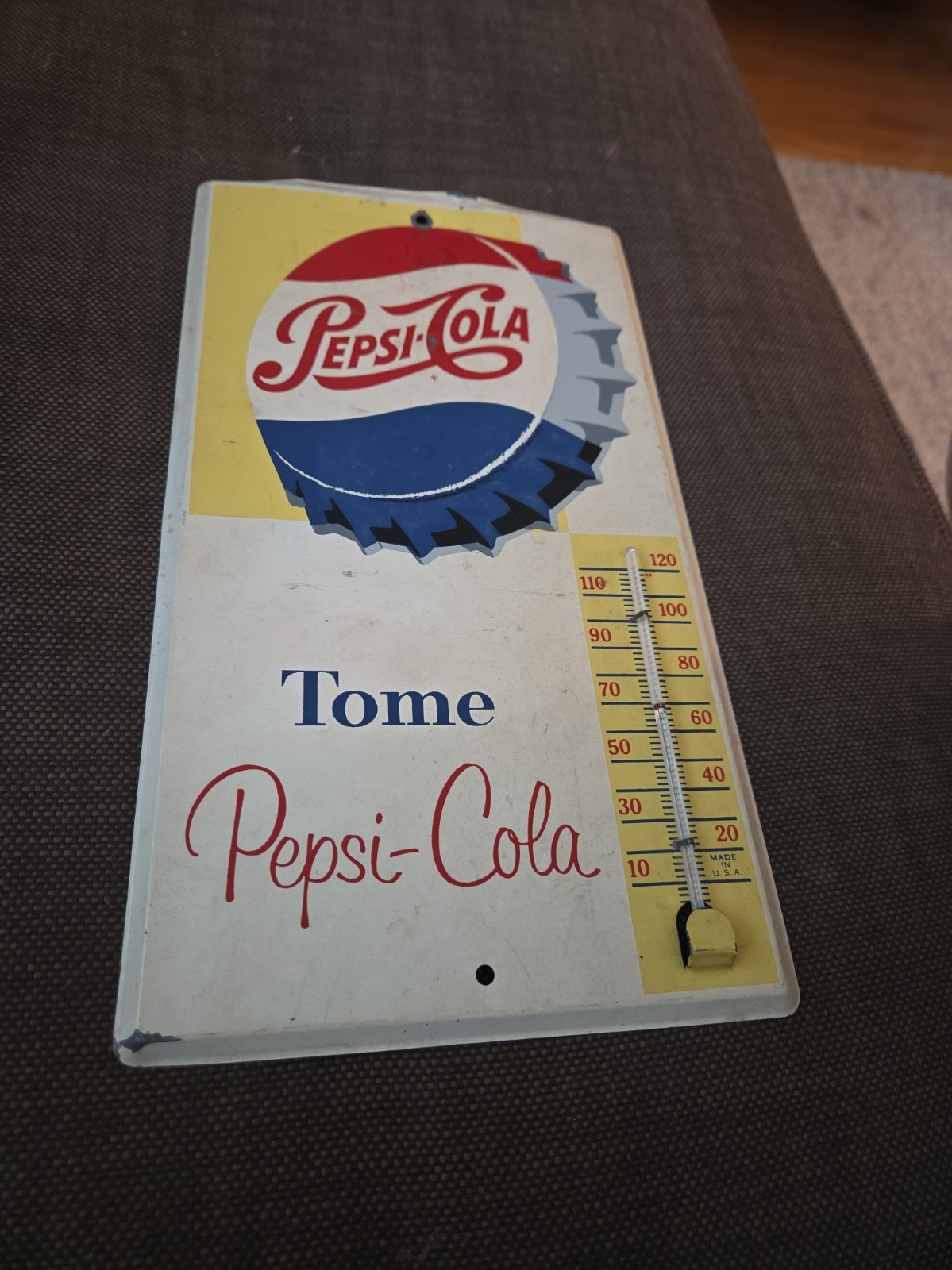 VTG  Rare Pepsi Cola Metal Sign   Made In USA 