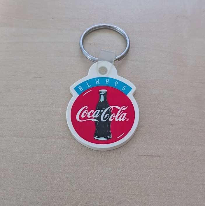 Always Coca Cola Vintage Red Keychain Rubber