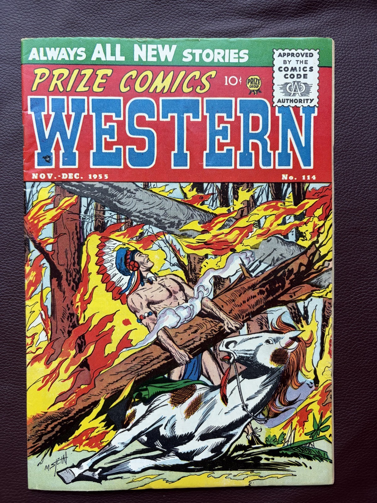 Prize Comics Western 114 - (Feature 1955) Golden Age - HIGH GRADE 7.5-8.0