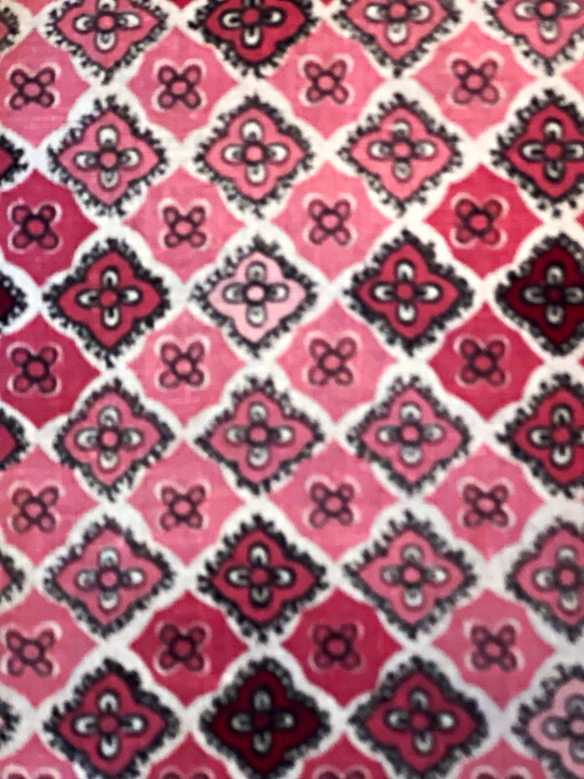 Vintage feedsack various shade of pink full size