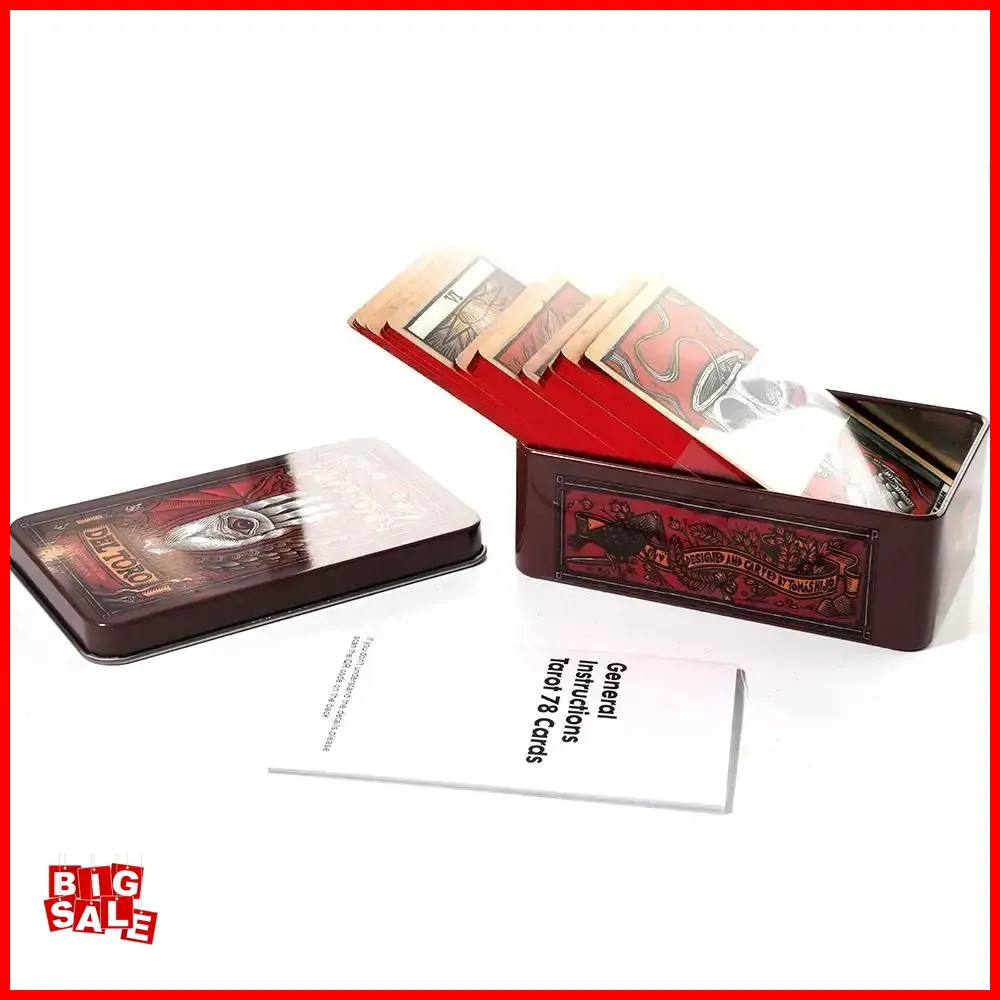 Del Toro Tarot In A Tin Metal Box Tarot Deck with PDF Guide Book Divination Fate