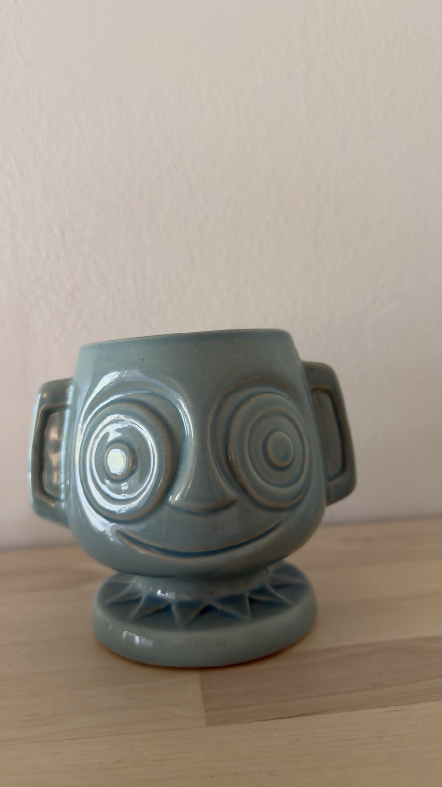 Disney World Trader Sam\'s Grog Grotto Hippopoto Mai Tai Tiki Mug Teal Blue