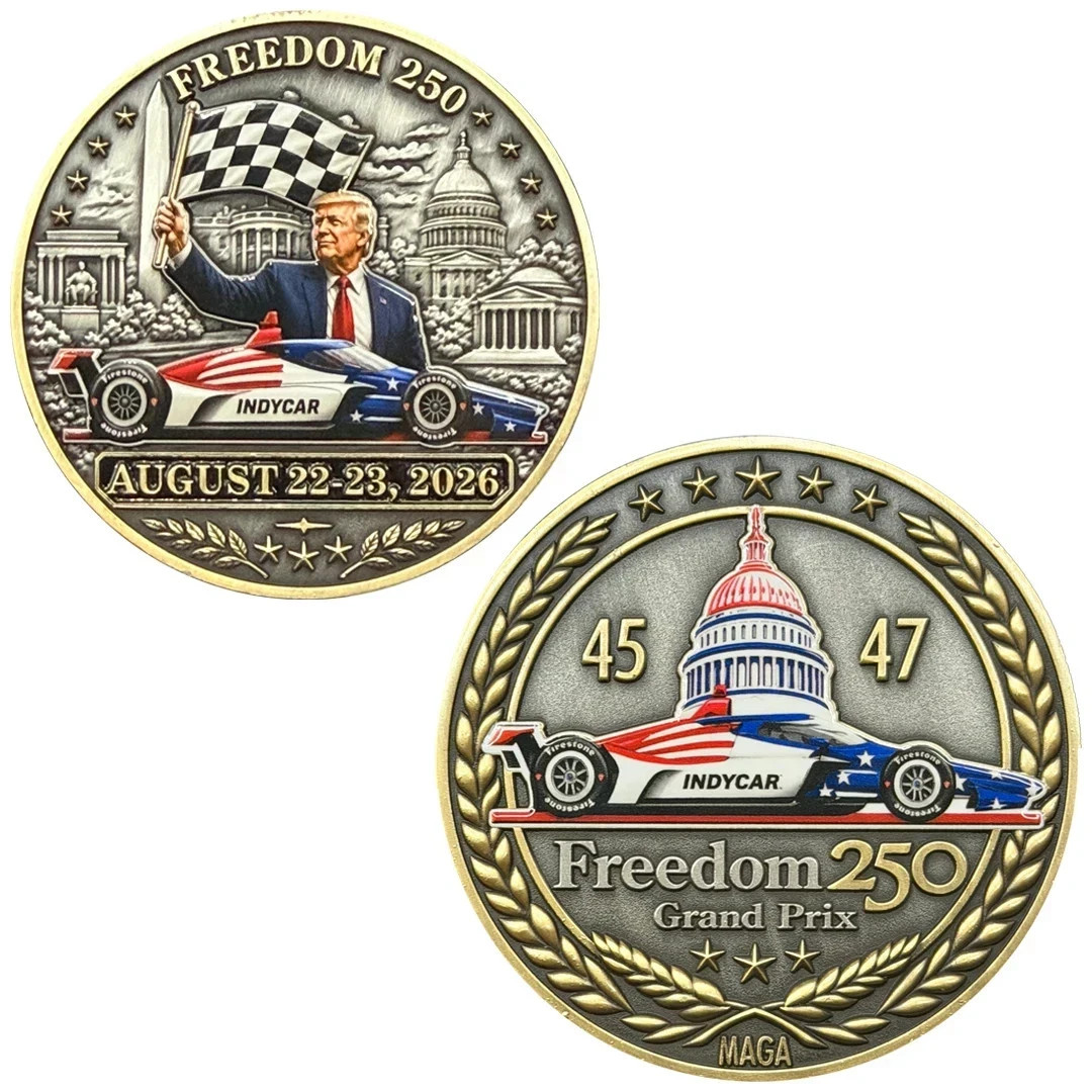 AA-014 Challenge Coin Freedom 250 for Grand Prix Washington DC President AA-014 Challenge Coin Freedom 250 for Grand Prix Washington DC President
