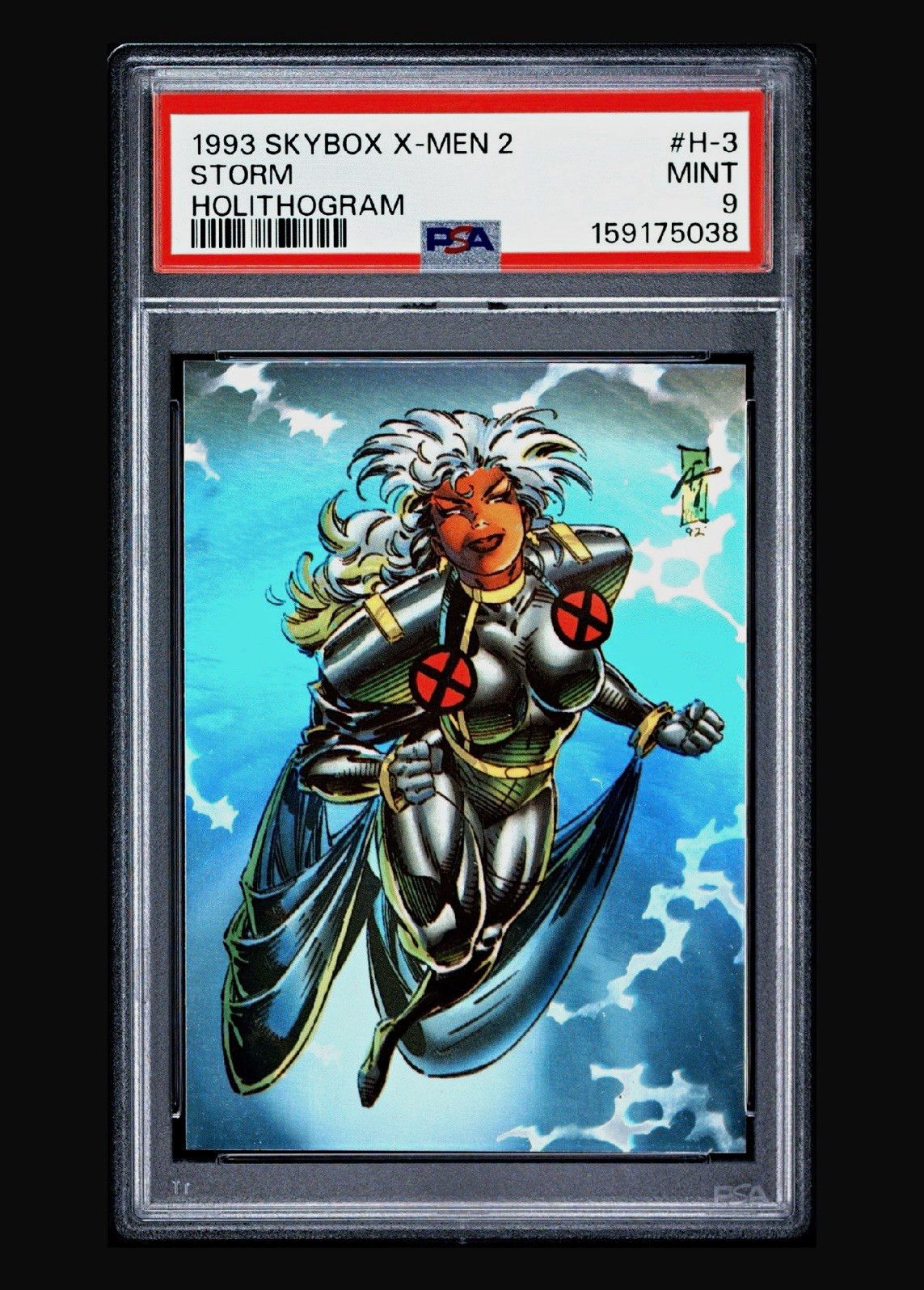 1993 SkyBox X-Men 2 Storm Holithogram H-3 PSA 9 Mint Cert 159175038