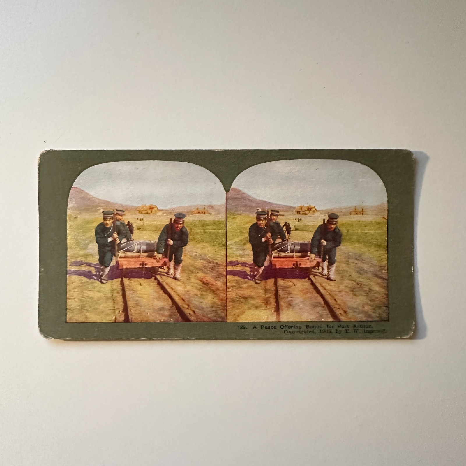 A Peace Offering Bound For Port Arthur Antique Stereoview Card 5H6-6