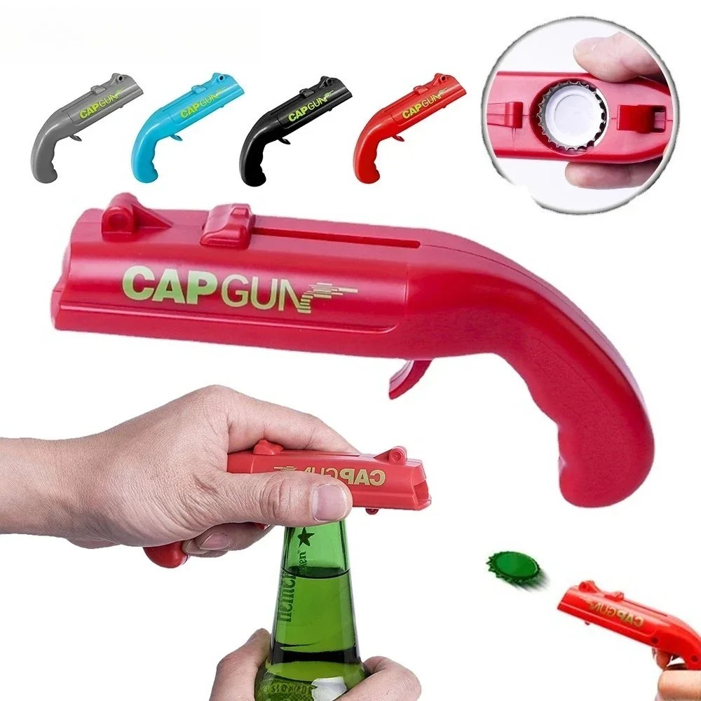 Beer Bottle Opener Cap Gun Launcher Shooter Bottle Opener Creative Game Bar