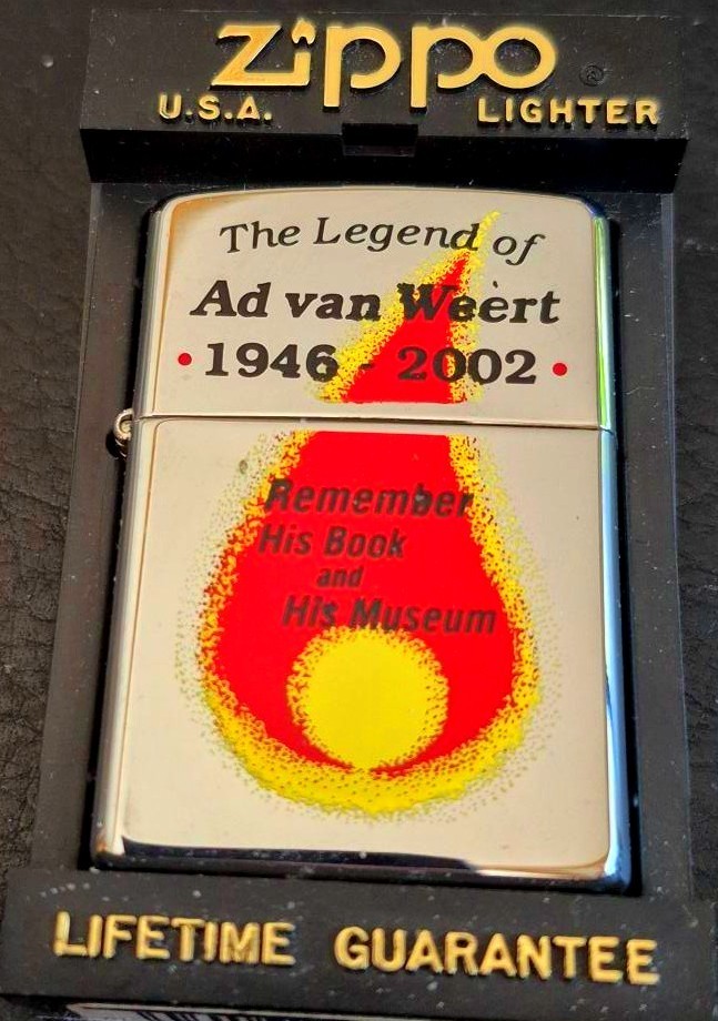 Rare 2002 Legend of  Ad Van Waert 1946-2002 Zippo Lighter