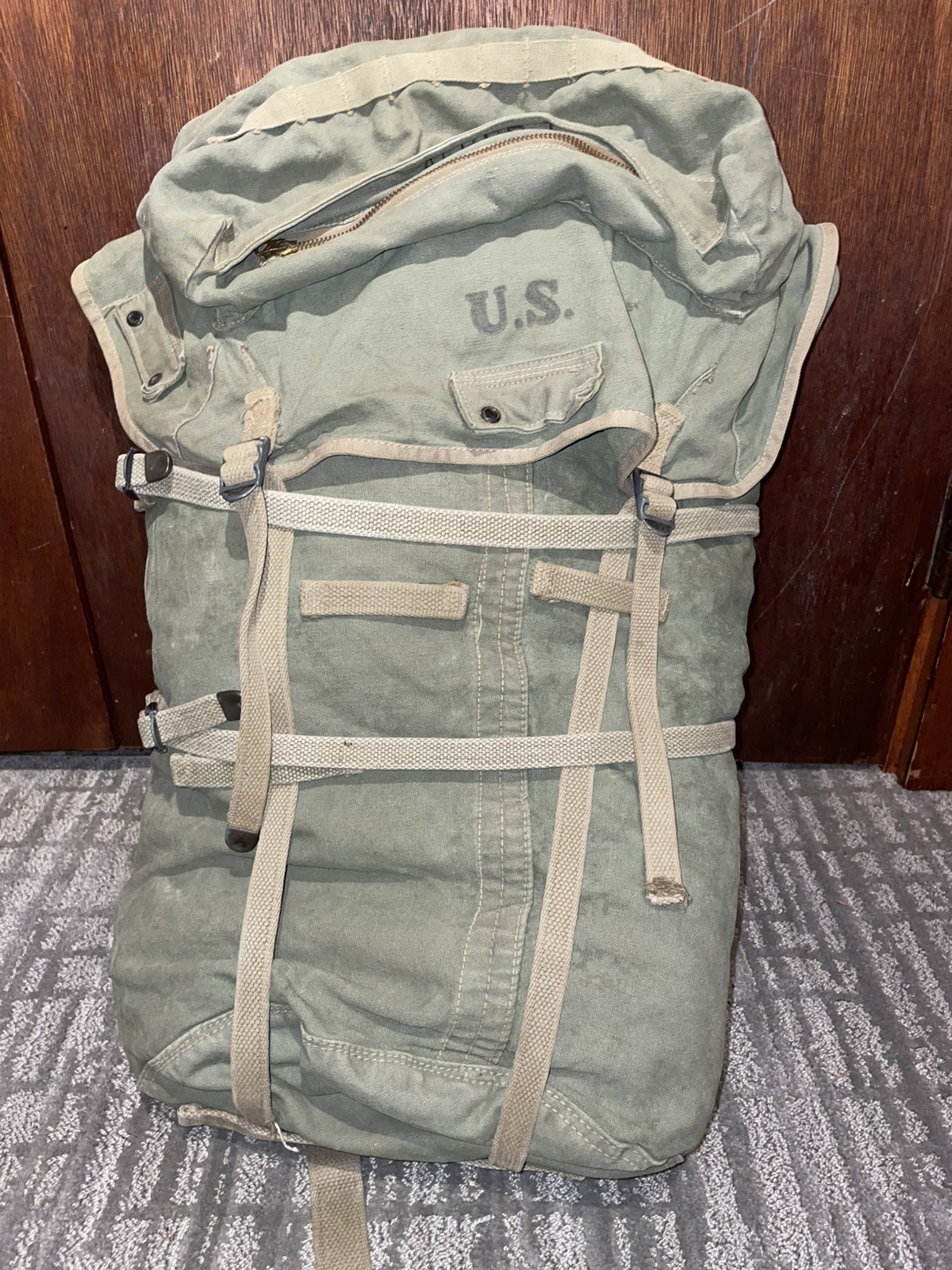 Vintage WW2 1942 Dated M-1943 US Army Jungle Field Pack Olive Drab Green