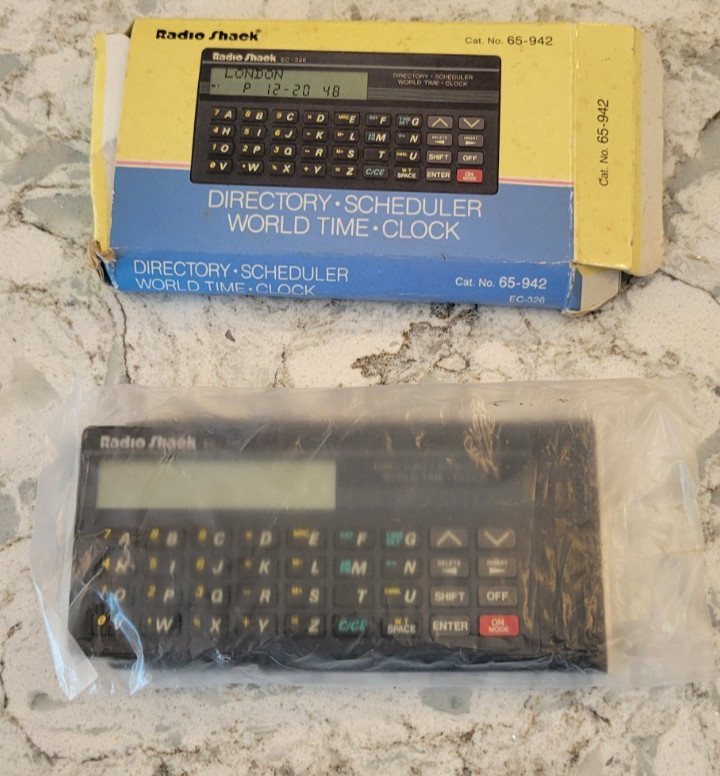 New Radio Shack World Time Clock LCD Directory Scheduler 65-942 Vintage RARE New Radio Shack World Time Clock LCD Directory Scheduler 65-942 Vintage RARE