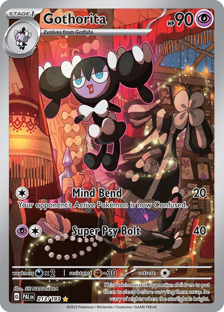 Pokemon Gothorita 213/193 Holo Illustration Rare Paldea Evolved NM