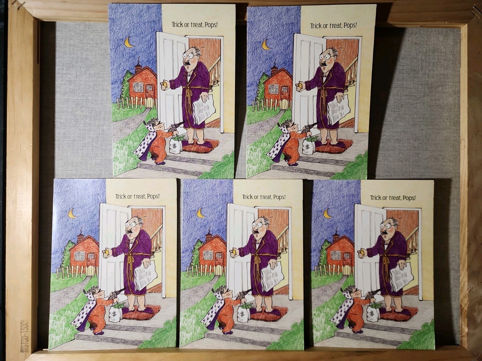 Vintage Halloween Greeting Card LOT OF 5 Unused Funny