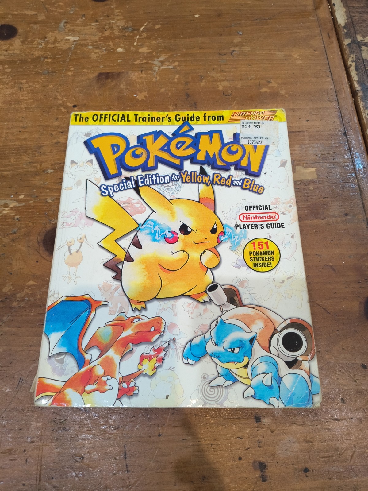1999 Pokemon Special Edition Yellow Red and Blue Trainers Guide With Stickers