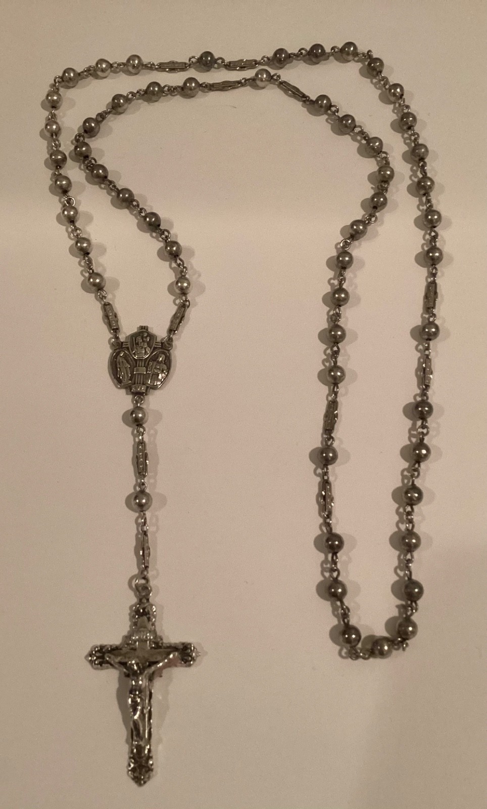 Vintage Sterling Silver Catholic Rosary Beads 19.5” Long 28g Missing Beads