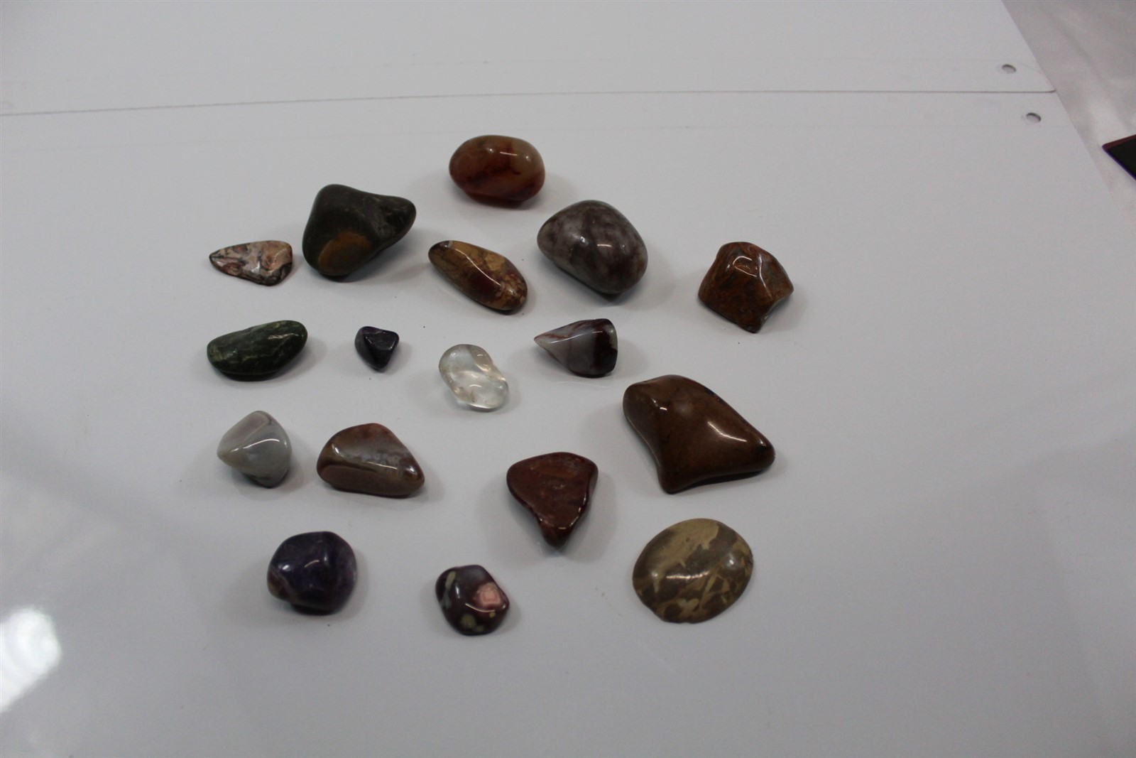 Interesting Lot of 17 Pieces Polished Stones 11oz TW