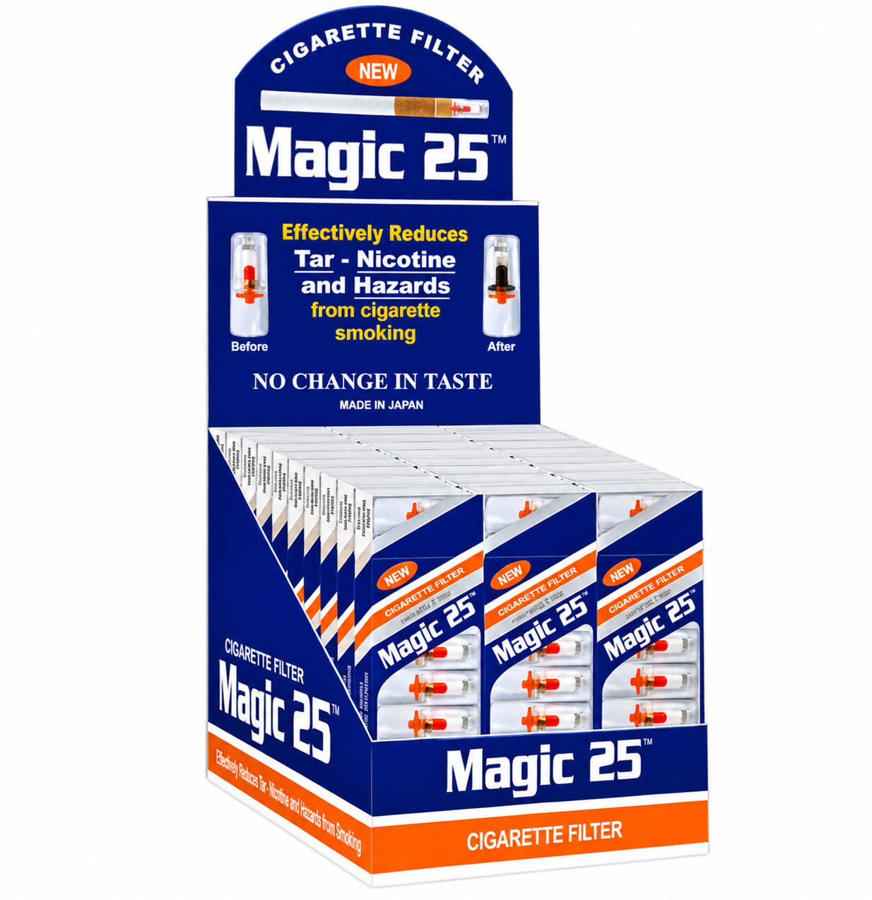 MAGIC 25 Cigarette Filters Tips Micro Tar Blocker Disposable Holder 30 Packs