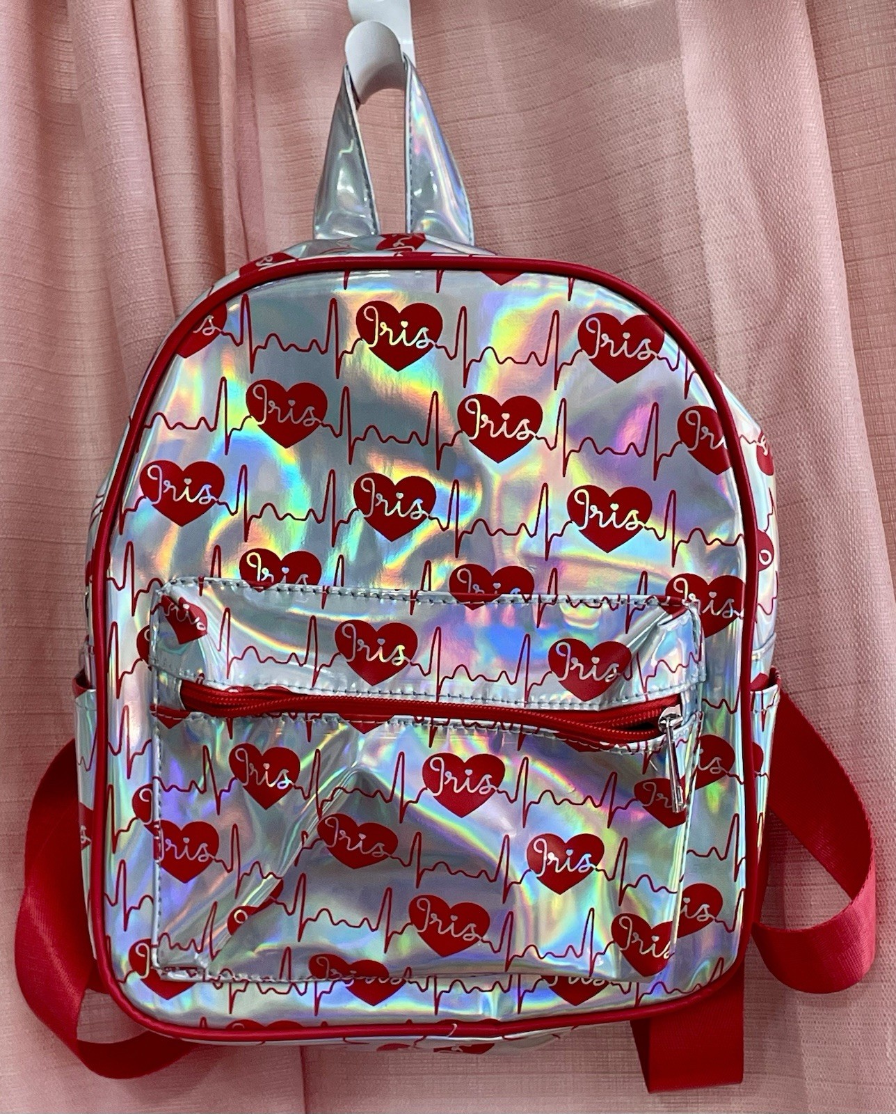 Krewe Of Iris 2026 Iridescent Hearts Mini Backpack, New Orleans Mardi Gras RARE