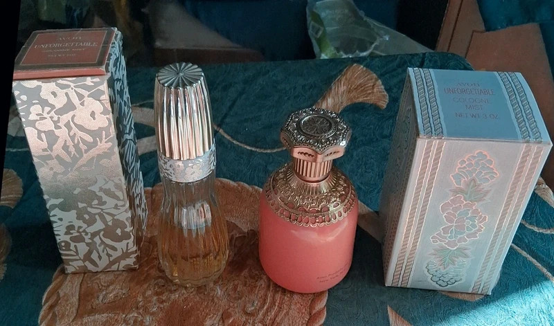 Vintage Avon Unforgettable Cologne Mist Bundle With Boxes