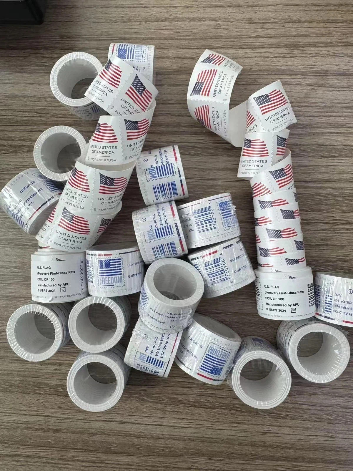 10 Roll Of 100 2025 U.S. Flag First Class US Postage Stamps 1000PCS New--