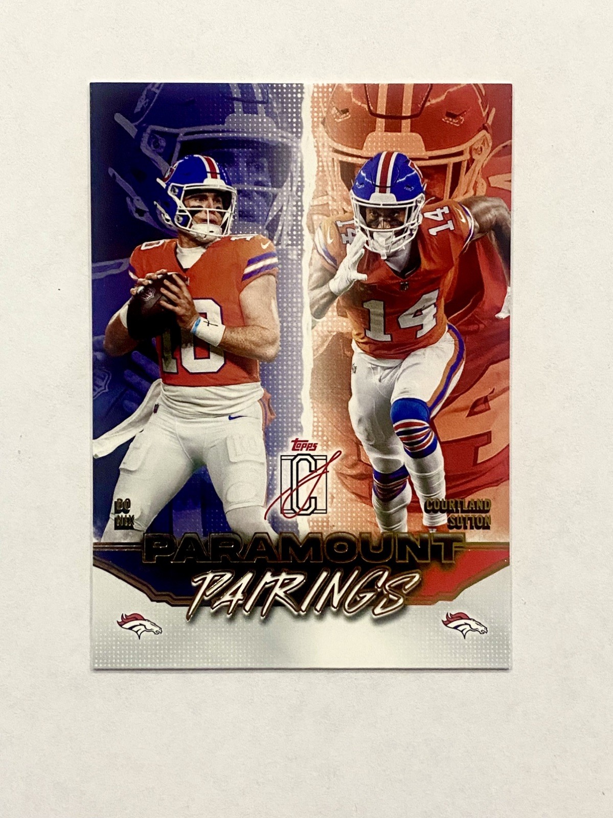 2025 Topps Signature Class Paramount Pairings #PP-3 Bo Nix Courtland Sutton